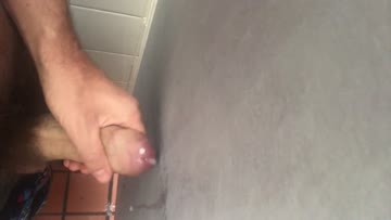 [proof] cum on a public toilet (door)