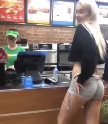 waiting for her foot long