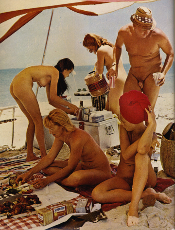 vintage: typical beach day (from nude look magazine)