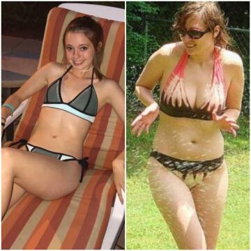 20f daughter and me 46f, bikinis, 'merica