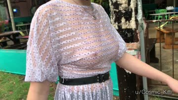 started raining so thought i'd wear my sheer top [f]