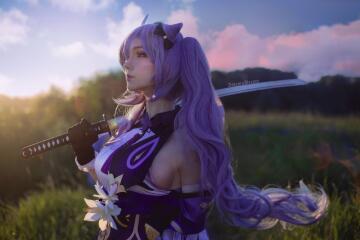 cosplay keqing from genshin impact by astasiadream