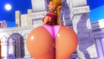 zelda disagrees with news that she has a big butt! {video w/ sound, 3d/sfm} [f ass/butt expansion] - imbapovi