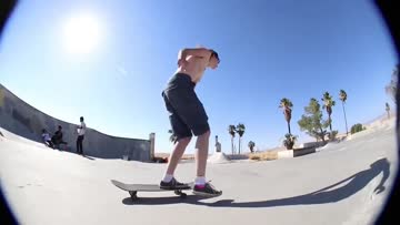 skateboarding topless (1 min video clip)