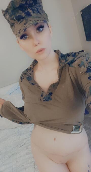 would you stay at attention for this female marine?