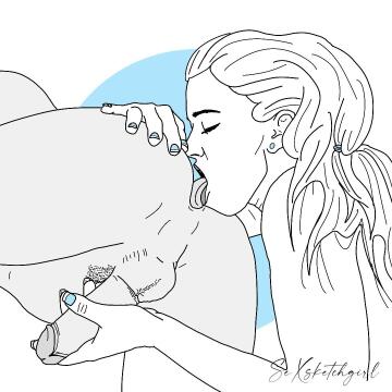 pleasuring (by sexsketchgirl)