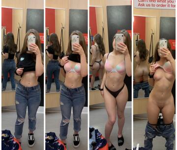 [f] on/off in a target dressing room