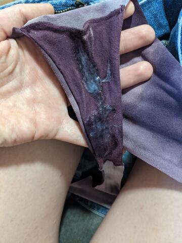 omg 🥵 [selling] these worn and played in panties ! i had fun, can you tell? 😘 kik: tay_scooter