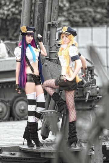 panty and stocking. gotta love stocking's boots.