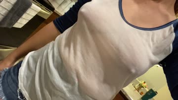 letting my tits bounce in a sheer shirt. [oc][f]