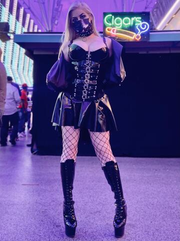 i love wearing my sexy pvc boots in public [oc]