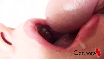 cumshot closeup swallow girl gif by catinred (@catinred)