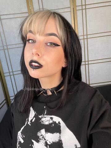 experimenting with black lipstick~ do we like it? 🖤