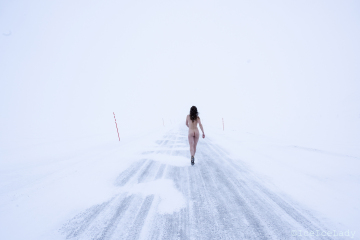 walking in a whiteout.