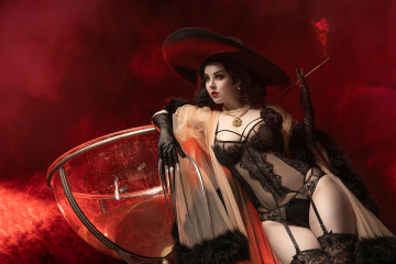 burlesque dimitrescu cosplay by helly valentine