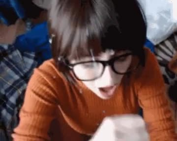 girl with glasses facial
