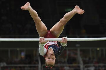 high resolution photo of madison kocian during the uneven bars at the 2016 olympic games