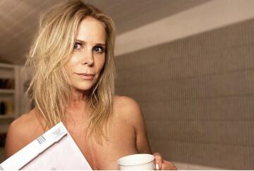 cheryl hines, 56. it’s her birthday today and she decided to celebrate by getting naked