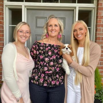 my real mother and my two sisters.