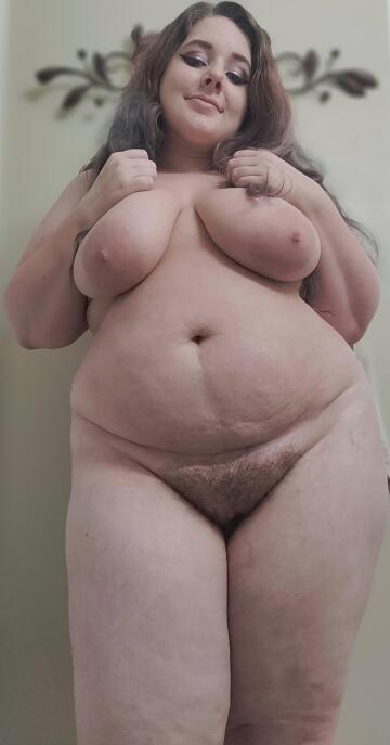 grab me by the hips while you cum in my hairy pussy