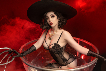 burlesque dimitrescu cosplay by helly valentine