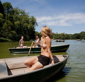 topless canoeing