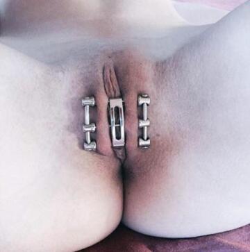 when her boyfriend suggested a piercing she thought it would be a small, clit piercing. but it turned out he had something else in mind..