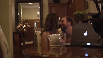 wife groped while using laptop