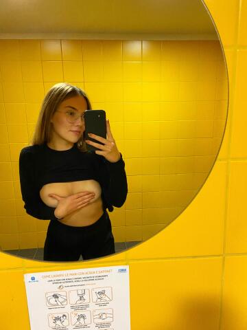 my friends chose a boring film at the movies so i sneaked into the cinema’s toilette and took some nudes