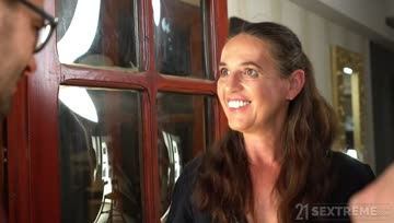 after a quick visit with grandpa to granny, he came back alone and fuck her