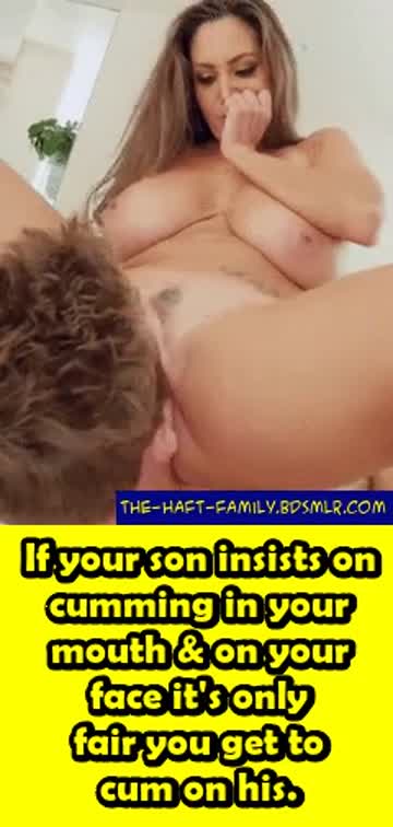 cum on your son's face