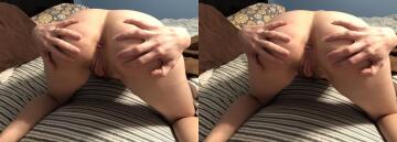 playing around with a cross view app, decided to take some pics of my wife.