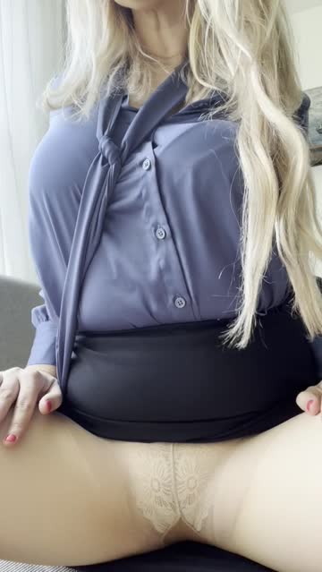 do you want to peek under my work skirt?