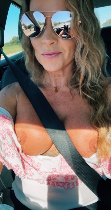 happy milf monday! is it weird i want people in other cars to catch me being naughty?!