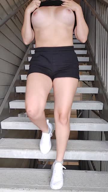 i'm more than happy to take the stairs, as long as i get to do this!