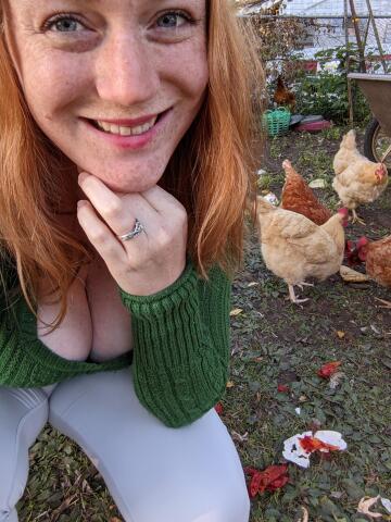 chillin with my chickens