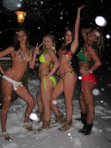 bikinis and snow