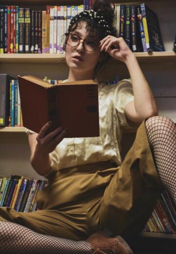 library girl in her natural habitat
