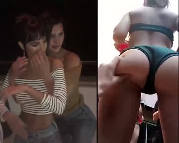 bella hadid groping emily ratajkowski's tits and ass