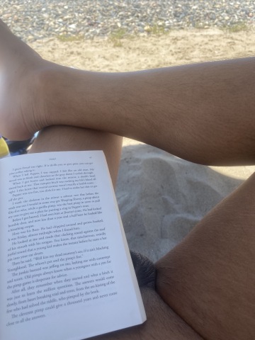 book, weed, vodka, and a nude beach. this is heaven.