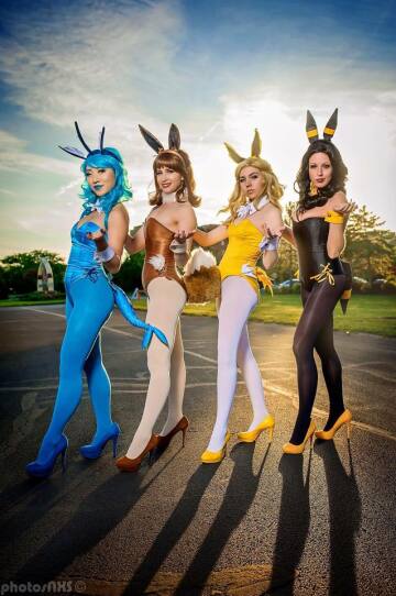 pokemon bunny suits (stella chuu, bindi smalls, sperren cosplay....