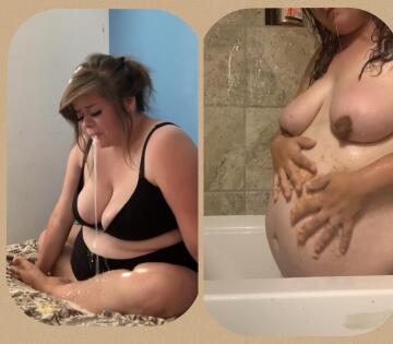 always making a mess while i was pregnant 🤤