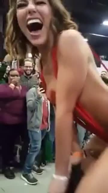 adriana chechik giving a disabled fan a taste