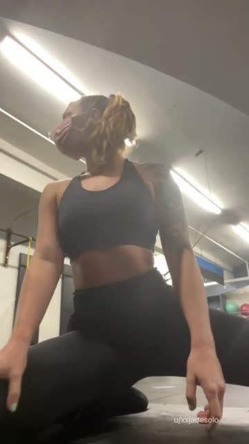 probably my riskiest yet… at the gym, my heart was racing! [gif]