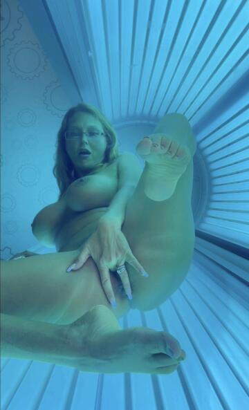 had some fun in the tanning bed