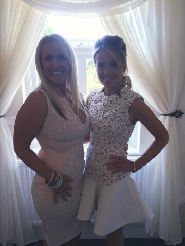 mom and daughter at a wedding