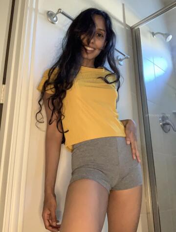 first post here! just a petite indian girl in tight shorts!