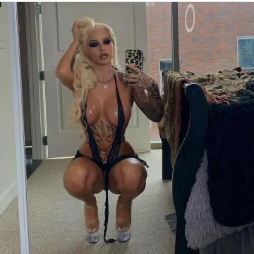 small chested, but incredible hot bimbo.