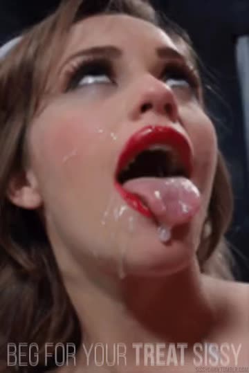on your knees and beg. beg for that sweet white fuel that makes sissies feel incredible!