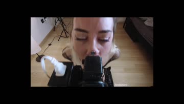 when i'm not using my toy i like to keep it busy and warm its throat for using.